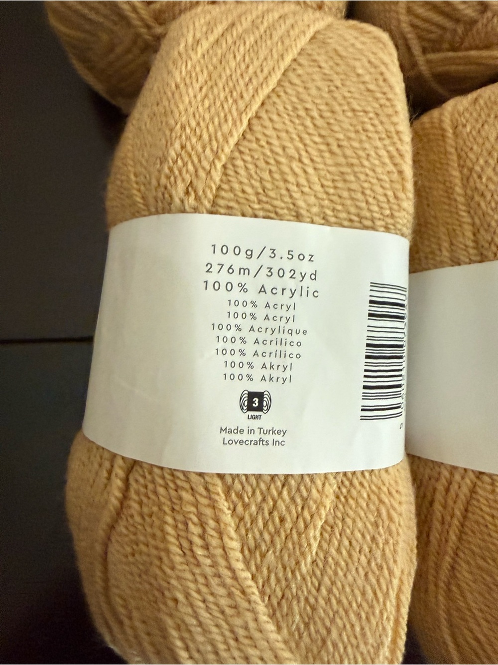 Paintbox Yarns Simply DK - Warm Light Caramel Yarn 5 Skeins - Picture 3 of 7